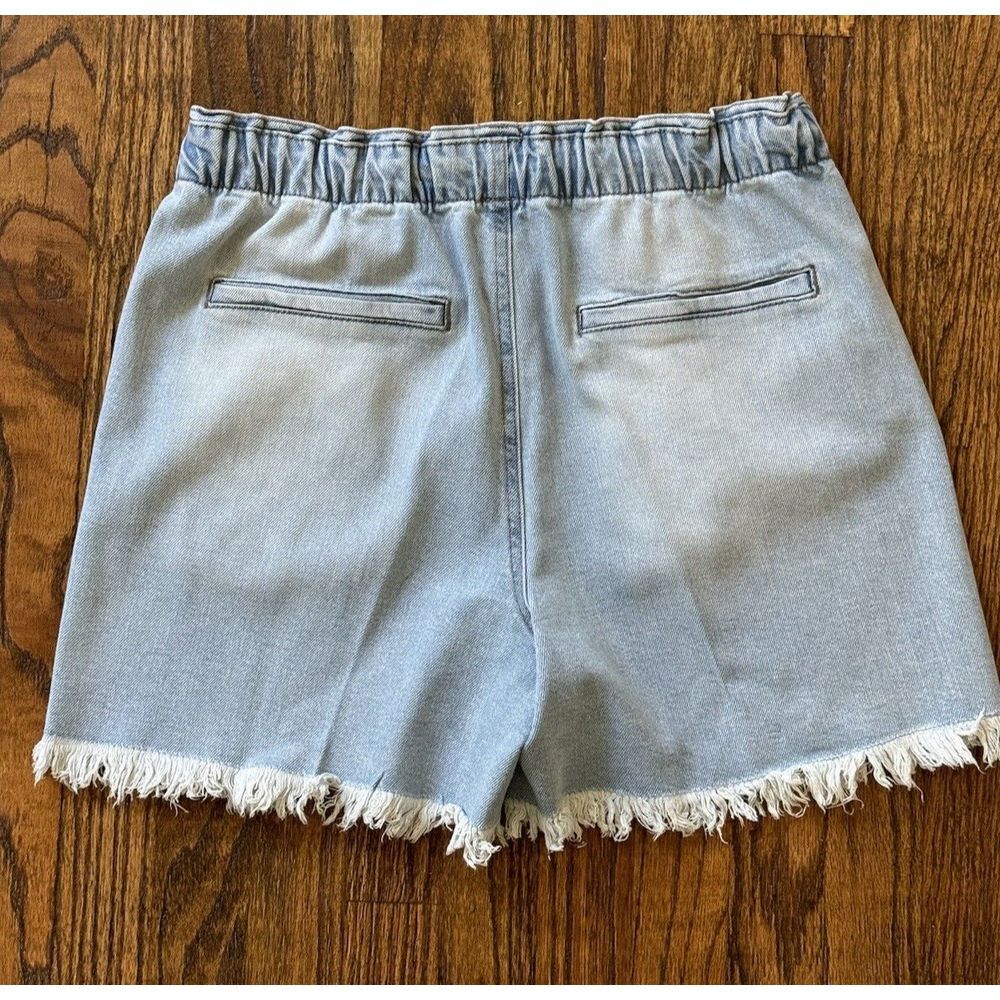 Celebrity Pink Paperbag Jean Shorts High Rise Comfy Boyfriend Fit Raw Hem Small - Picture 6 of 13